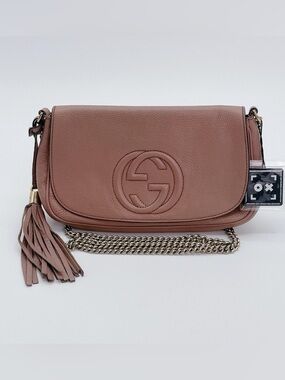 Gucci Soho Flap Crossbody – Dusty Rose Pink Chain Disco